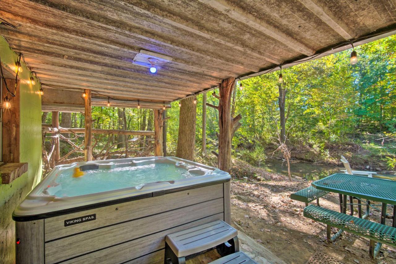 The Treehouse Cabin Creekside Home With Hot Tub! Summerville Exterior foto